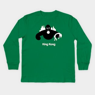 King Kong Movie Minimal Fan Art 1933 Kids Long Sleeve T-Shirt